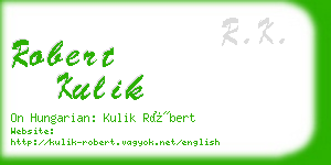 robert kulik business card
